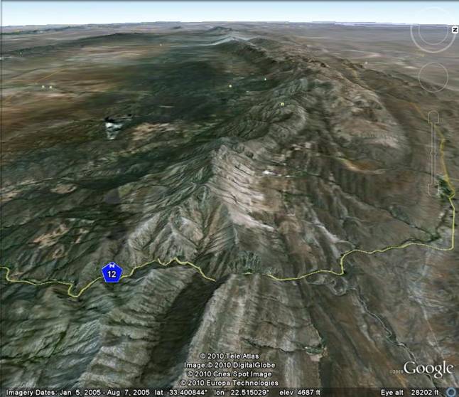 Meiringspoort Gorge, Groot River, Swartberg
          Mountains, South Africa