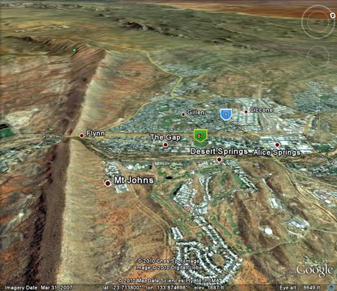 Alice Springs, Australia and the Heavitree Gap