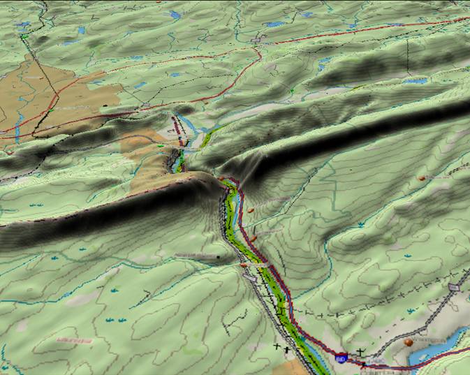 The famous Delaware Water Gap - Gateway to
          settling the western areas of the United States.