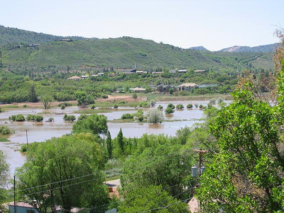 View to the south from just north of Durango