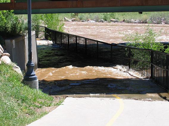 Animas River Trail underneath U. S. Highhway 160