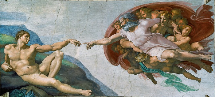 Michelangelo's "Creation of adam"