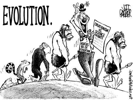 "Evolution" of
                      the Kansas Board of Education