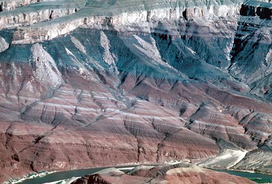 The angular
                unconformity in the Grand Canyon.