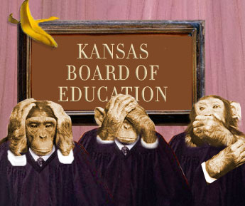 Kansas education - Hear no truth,
                  see no truth, speak no truth