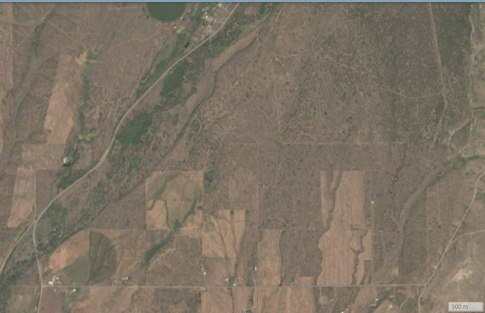 A satellite view of the area to be used by the
              proposed Hesperus Solar project
