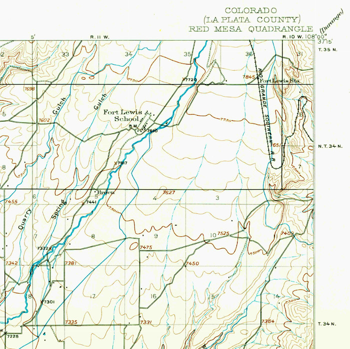 A 1912 topo map of the area