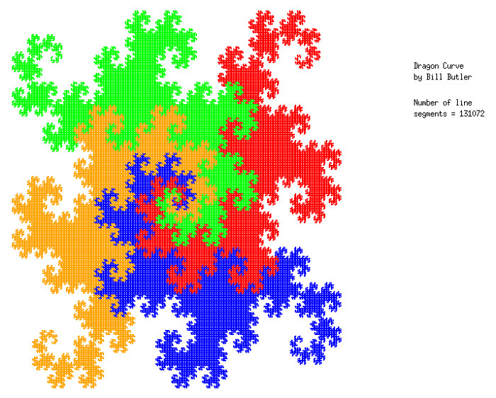 4
              nested Dragon Curves