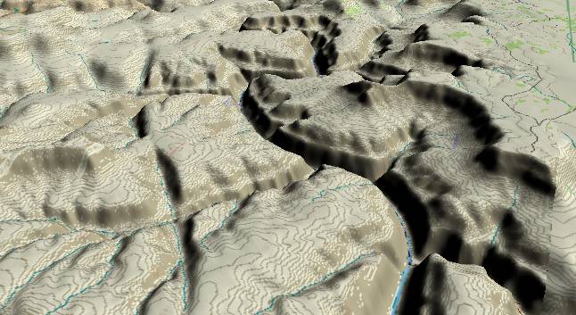 3-D view of the
            Grand Canyon - centered at Mile 146