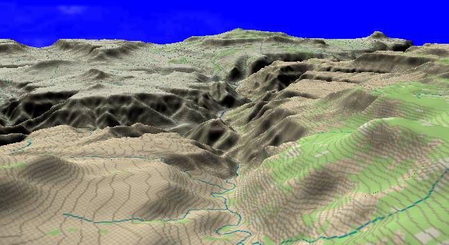 Low angle view along the Hurricane
                  Fault illustrates the displacement