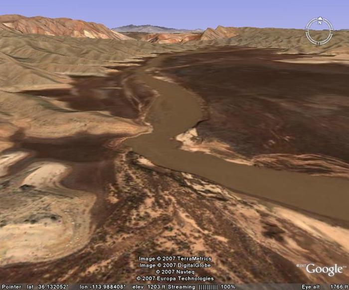 A new major rapid is expected to form on the far            side of the low ridge.