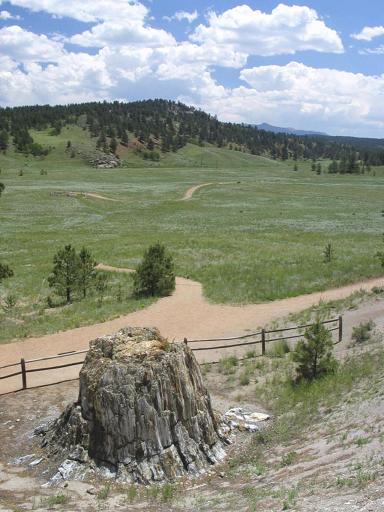 The
        fossilized stump of a Sequoia in Florissant Fossil Beds National
        Monument