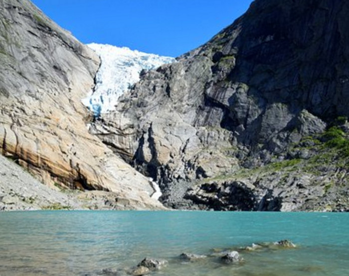 The Briksdal Glacier in 2017