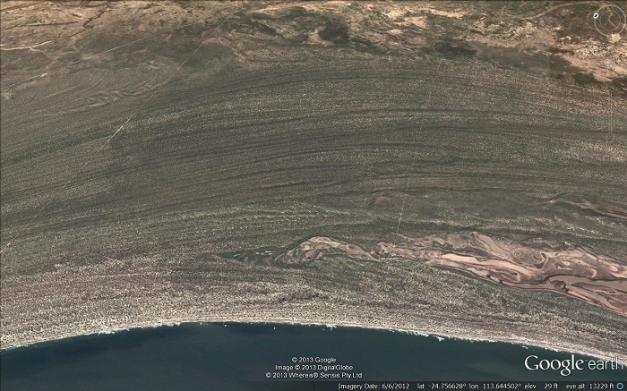 A Google Earth view of Eemian beaches.