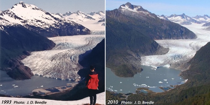 Juneau. Alaska's most famous tourist attraction -
          the Mendenhall Glacier.