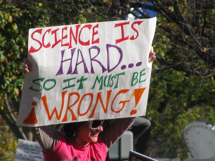 Science is hard, so it must be wrong