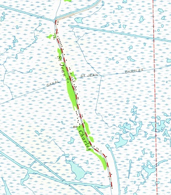 Map of Jean
          Charles, LA in 1963