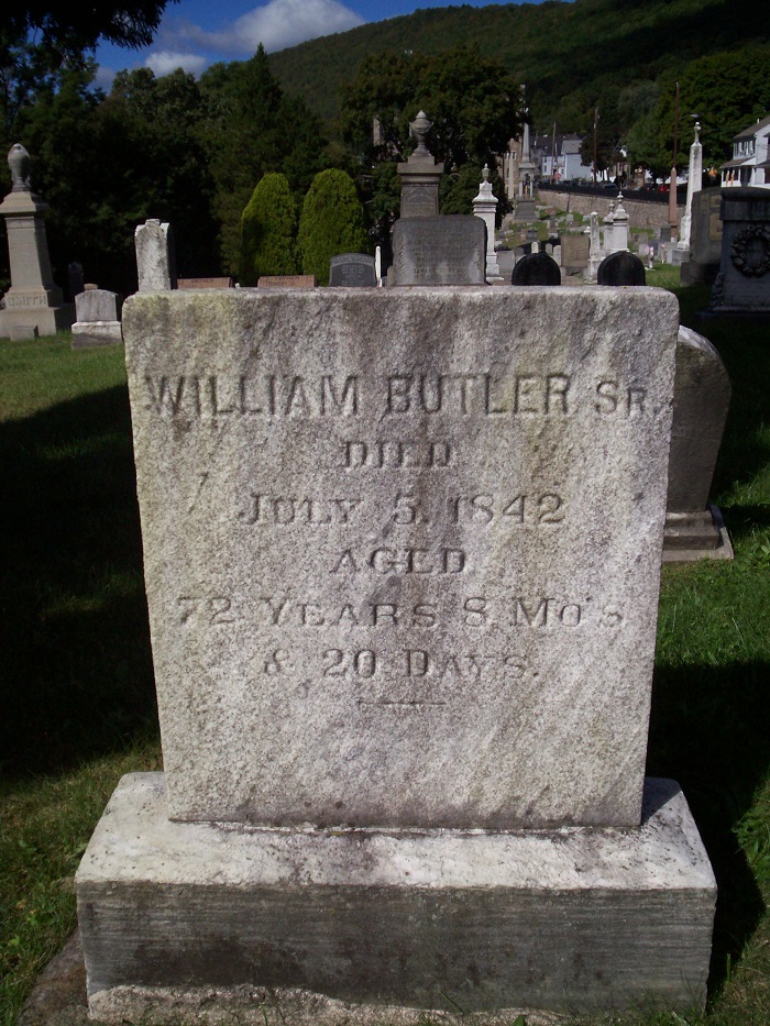 Gravestone of William Butler Sr.