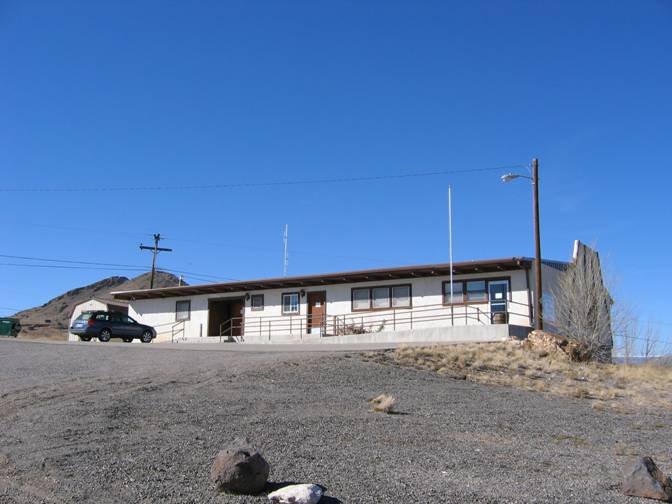 The view from the southeast shows the entire
          "Patriot Bible University" campus.