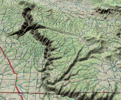 The
            Dolores River cuts across the anticline to produce Dolores
            Canyon