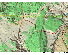 3-D map of the northeastern Grand Canyon area