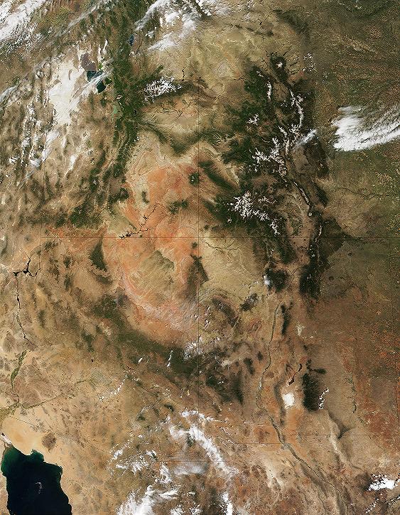 NASA
            photograph of the Colorado River Basin