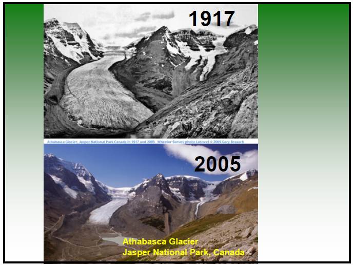 Canada's most often visited glacier - the
          Athabasca Glacier.
