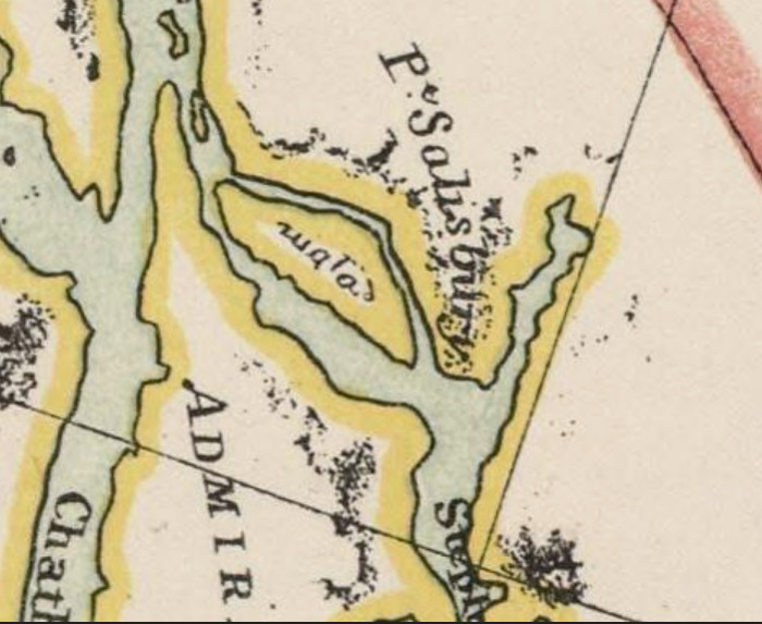 An 1831 map of the Juneau/Taku area.