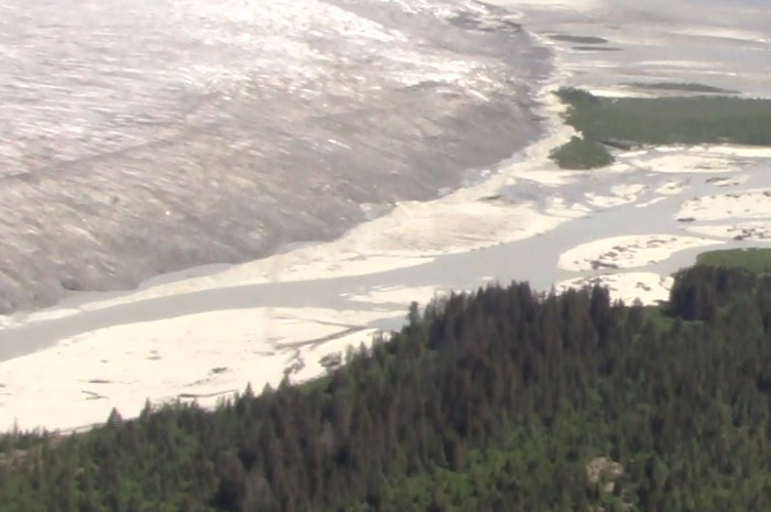 The terminus of the Taku Glacier as of June 2019