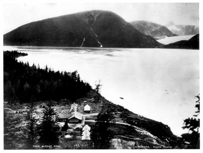 Twin Glacier Camp and the Hole-in-the-Wall Glacier in
            the 1920s