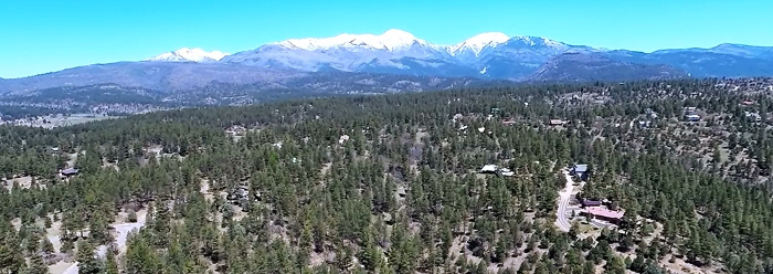 The La Plata Mountains as seen from above the author?s
            home.